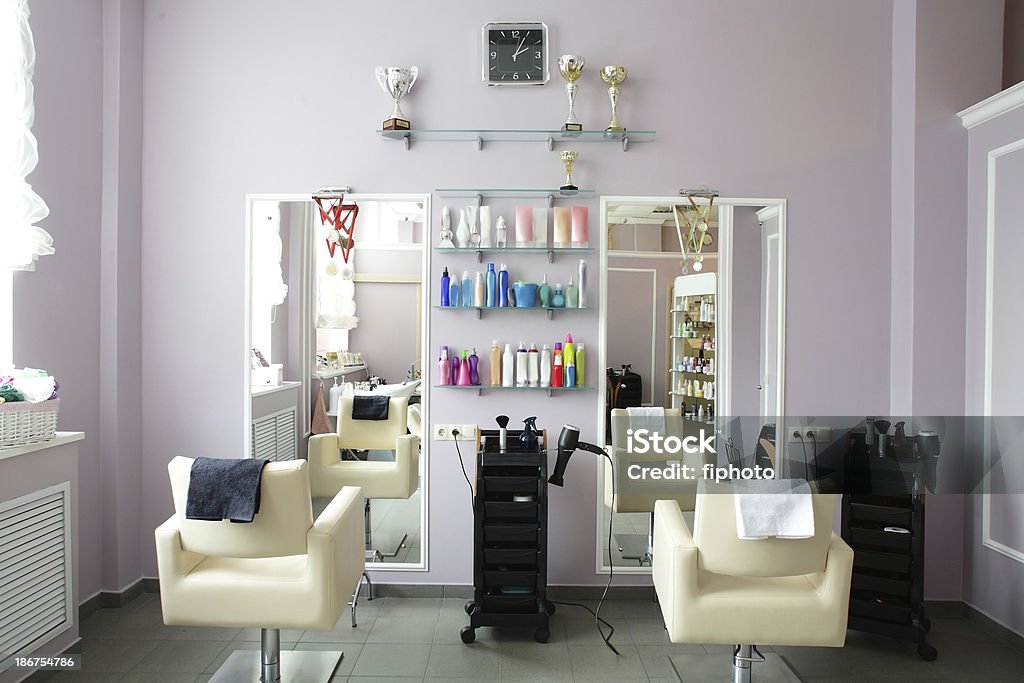 clean european hair salon brand new and very clean european hair salon Architecture Stock Photo