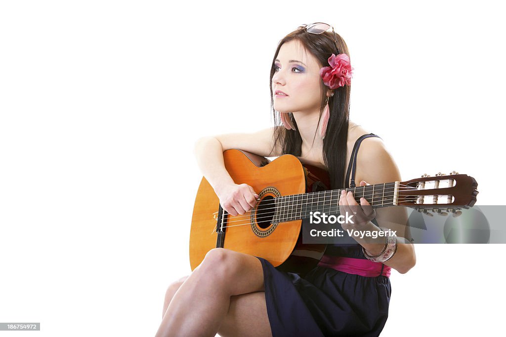 여름 여자아이 및 기타 흰색 배경의 - 로열티 프리 Performing Arts Event 스톡 사진