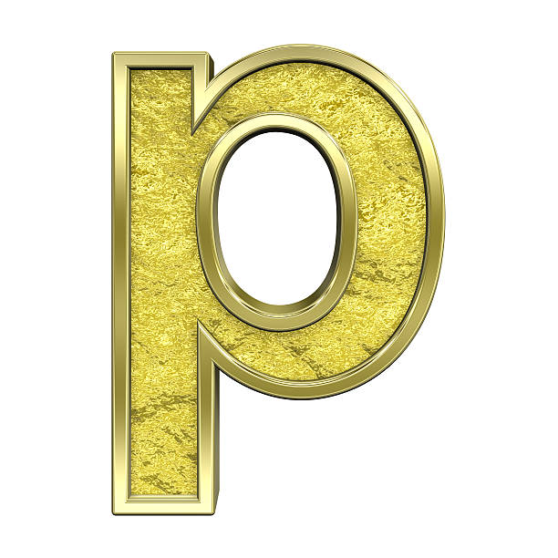 istock One lower case letter from gold cast alphabet set 186755832