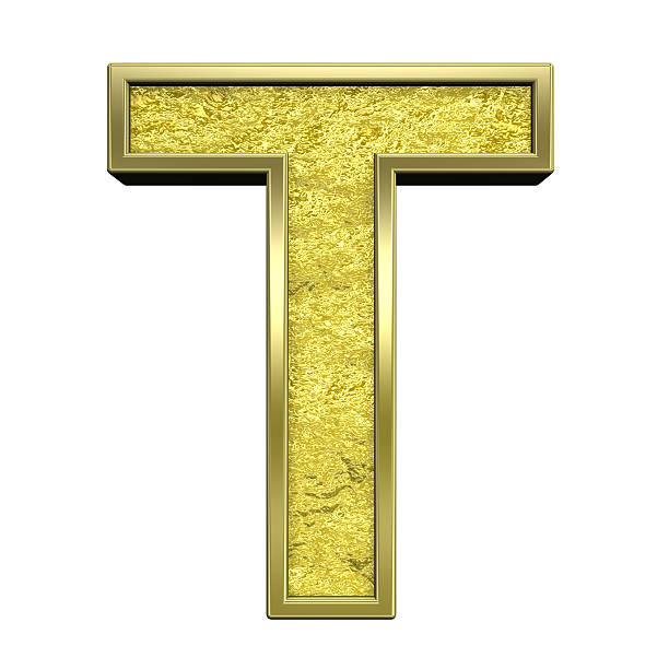 istock One letter from gold cast alphabet set 186755887