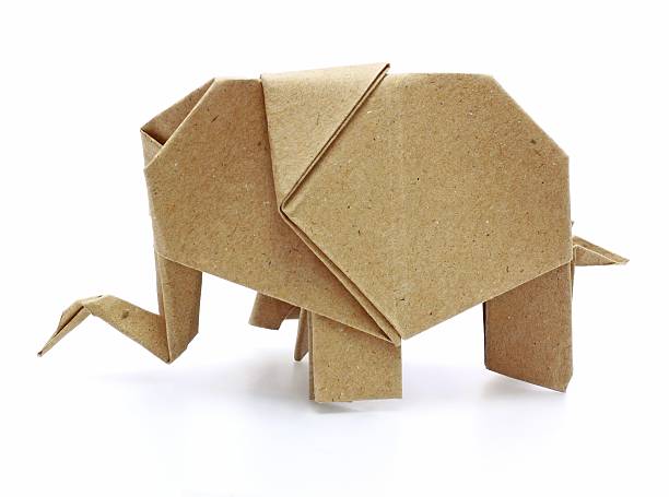 istock origami elephant recycle paper 186755947