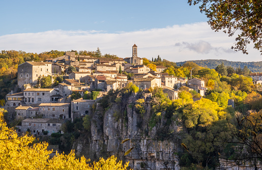 Balazuc village, recognized as historical heritage and  member of The Most Beautiful Villages of France association. Photography taken in France