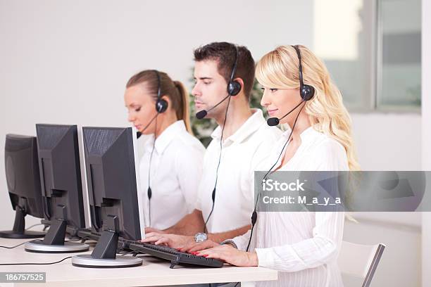 Group Of Customer Service Representatives Stock Photo - Download Image Now - Adult, Adults Only, Assistance