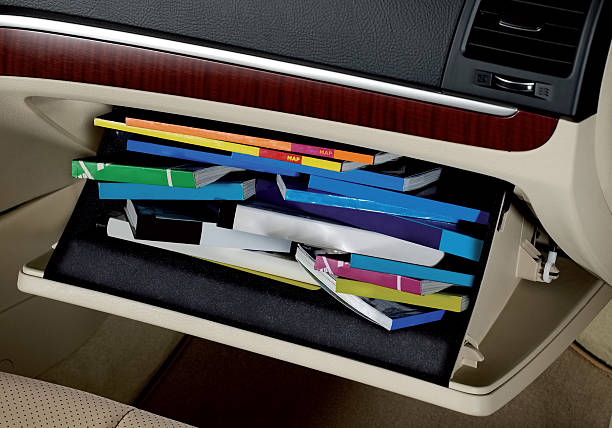 istock Maps in car glovebox 186757850