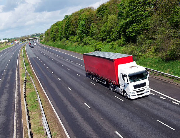 Red and White Semi-Truck