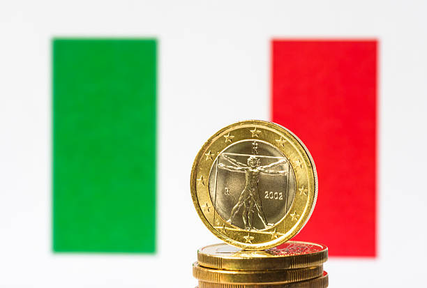 istock Italian Flag and Euro 186758851
