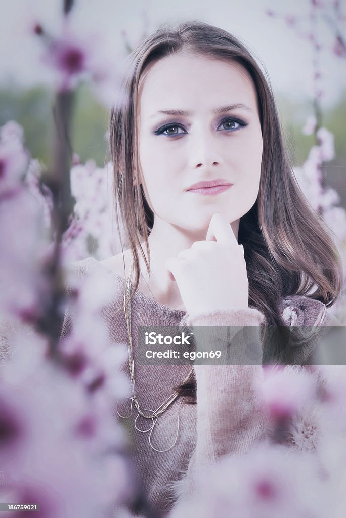 female spring portrait Beautiful young female spring portrait 20-24 Years Stock Photo