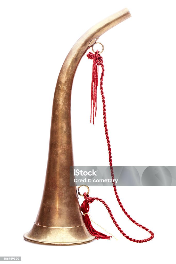 Старый Охотничий рог - Стоковые фото Охотничий рог - Медный духовой инструмент роялти-фри