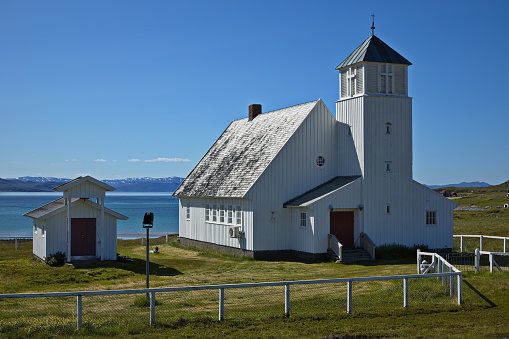 Church at Slatten, Troms og Finnmark county, Norway, Europe