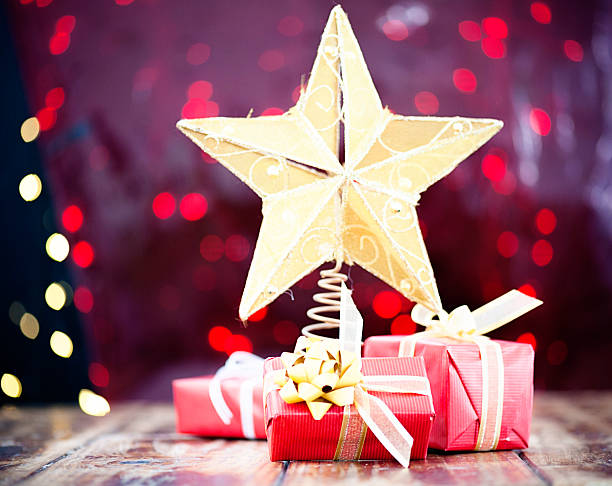 istock Christmas Gifts and Gold Star 186760233