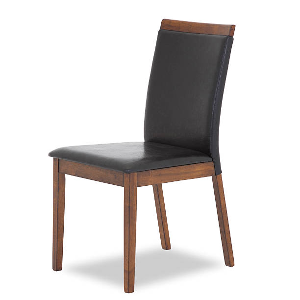 istock Contemporary Dining Chair In Wood and Leather 186760246