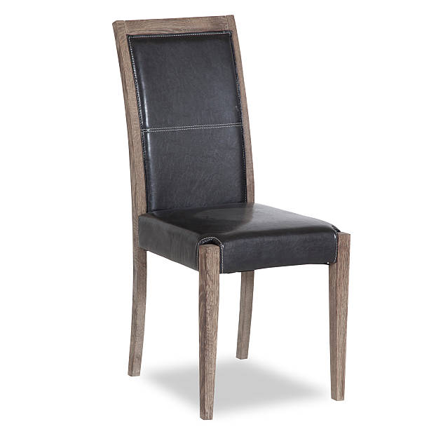 Contemporary Dining Chair In Wood and Leather
