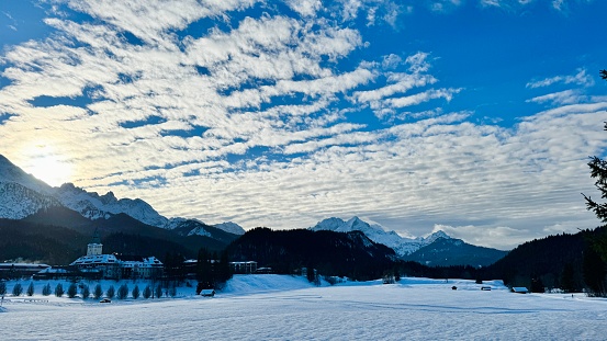 Karwendel mountains winter landscape