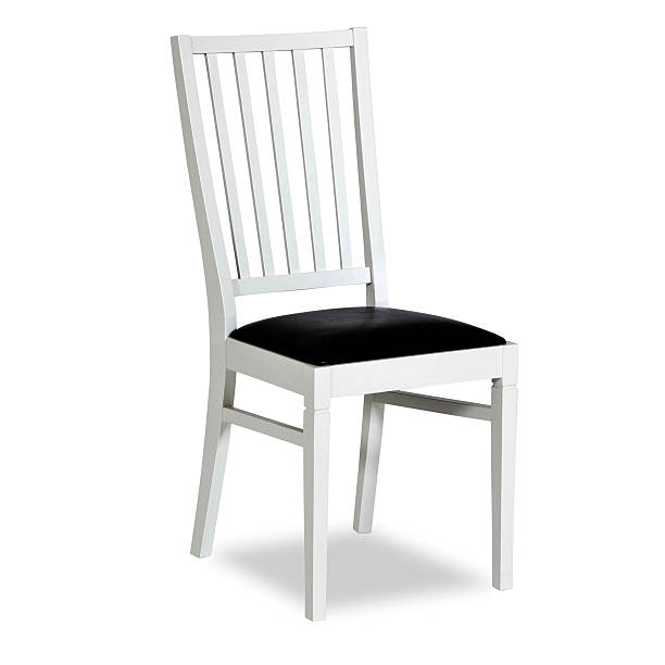istock Contemporary Dining Chair In Wood and Leather 186760507