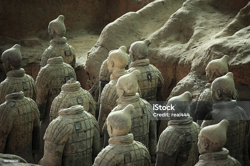 Terracotta Warriors Terracotta warriors in Xian, China Ancient Stock Photo