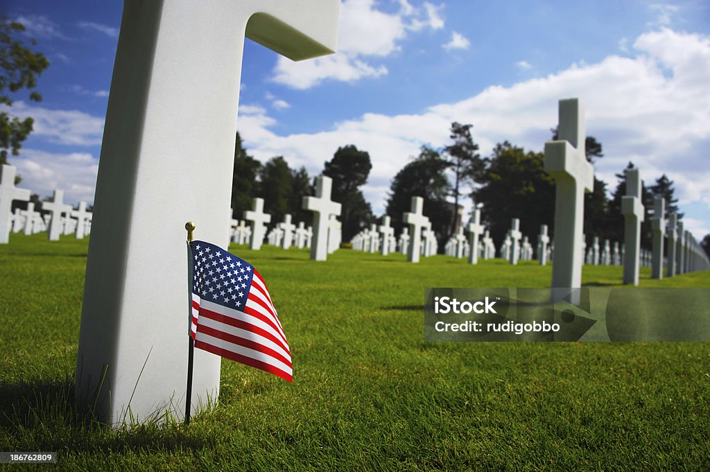 Cemitério americano - Royalty-free Dia D Foto de stock
