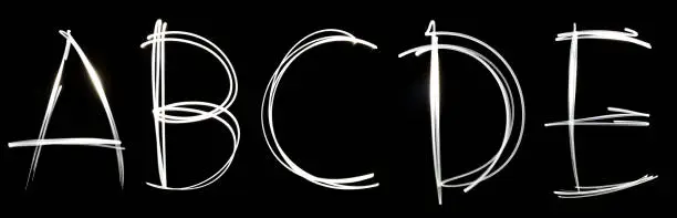 Photo of Light Painting ABCDE
