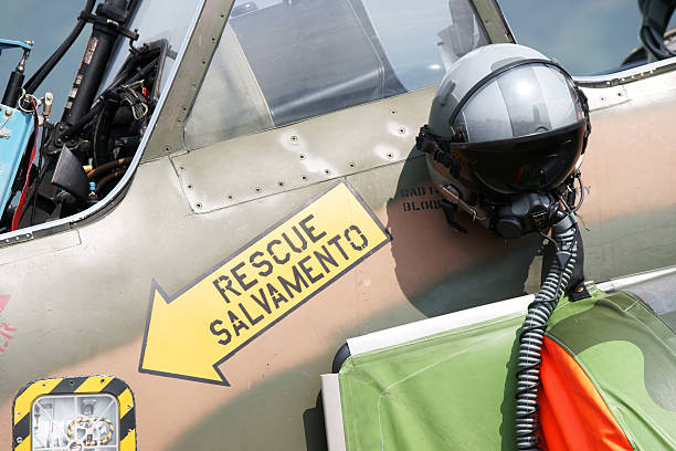 istock Helmet on military jet plane 186763060