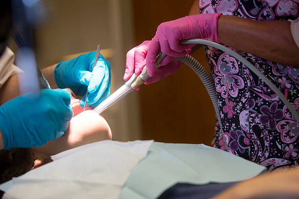 istock Young Woman Getting a Filling 186763211