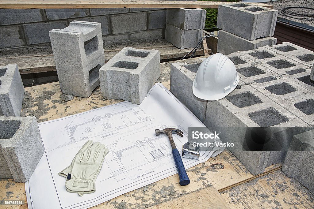 Construção site - Foto de stock de Bloco de Concreto royalty-free