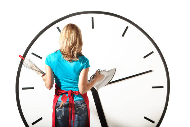 istock Busy Housewife Facing Time Management in House Work 186763606