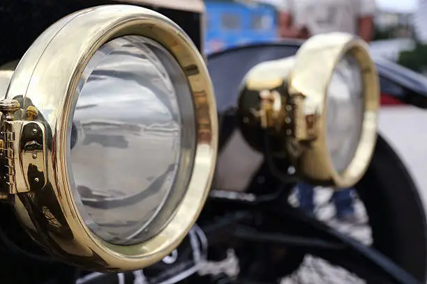 Vintage Rolls Royce headlights