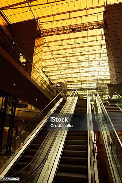 Stairway Modern Office Building Stock Photo - Download Image Now - Architecture, Back Lit, City