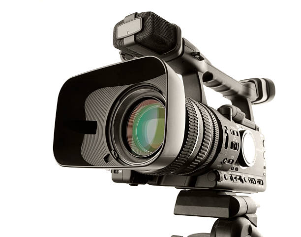 Video camera Video camera isolated on white television camera stock pictures, royalty-free photos & images