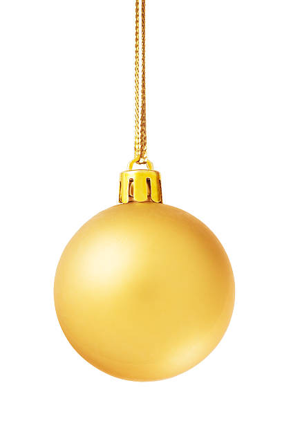Golden christmas ball stock photo