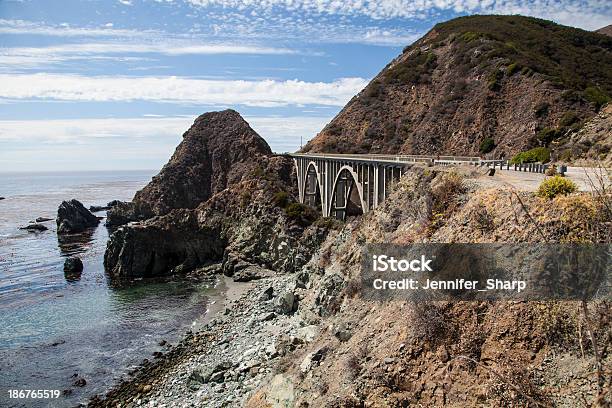 Bixby Bridge Del Big Sur California - Fotografie stock e altre immagini di Bixby Bridge - Bixby Bridge, Acqua, Ambientazione esterna