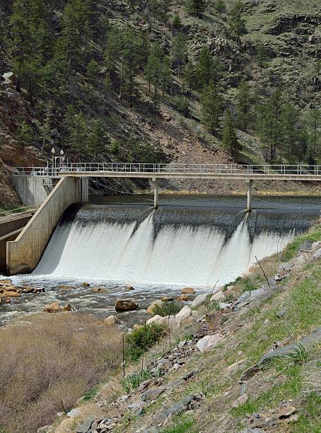 big thompson river dam - big thompson river stock-fotos und bilder