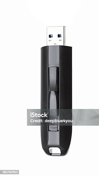 Foto de Flash Usb Armazenamento Em Branco e mais fotos de stock de Acessório - Acessório, Alto contraste, Cabo USB