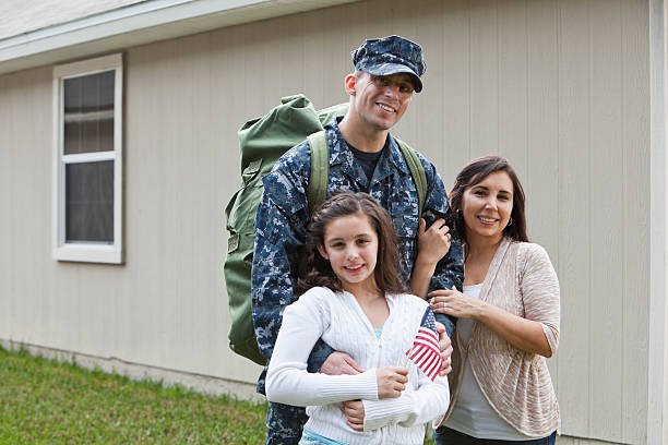 istock US service man with family 186767062