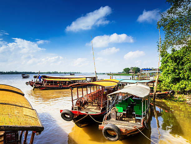 Boats on Mekong river