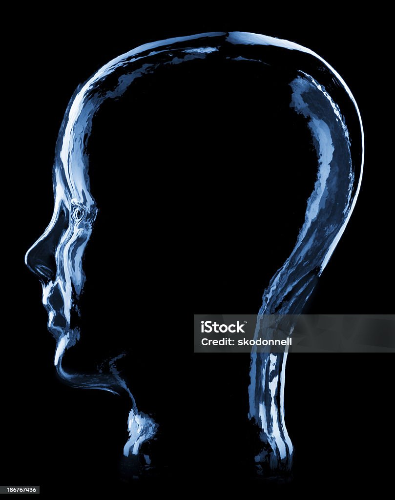 Szkło Głowa widok z boku - Zbiór zdjęć royalty-free (Anatomia człowieka)