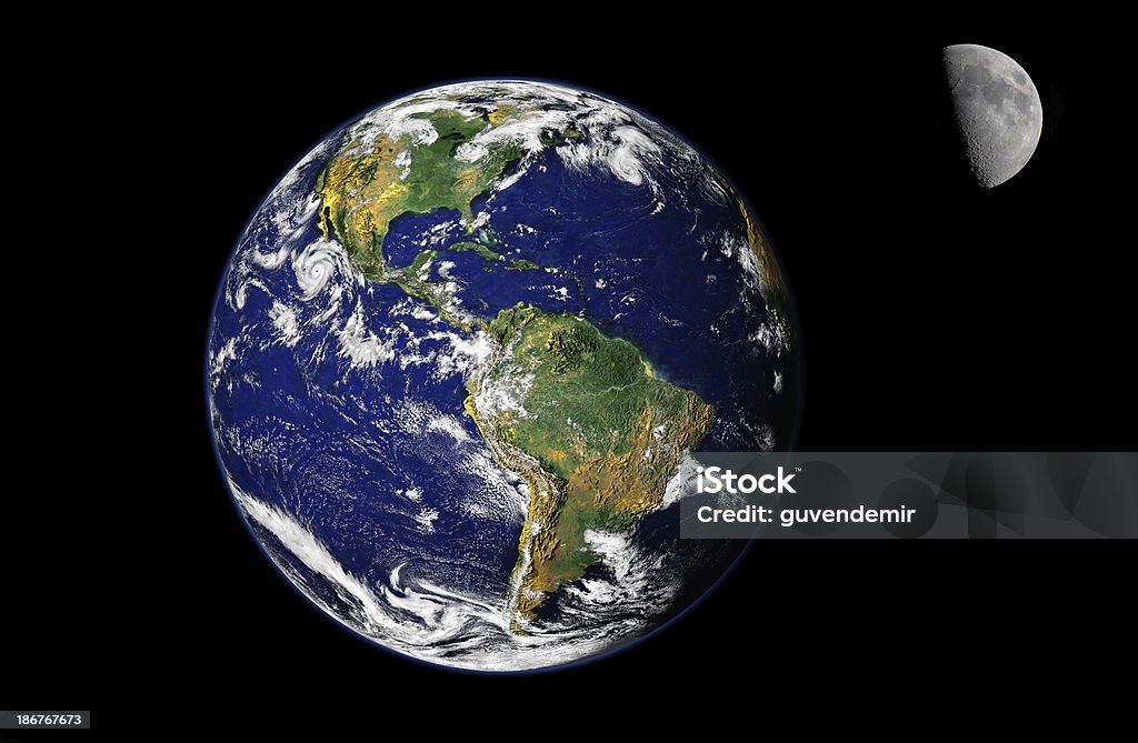 Terra e a Lua - Royalty-free Planeta Terra Foto de stock