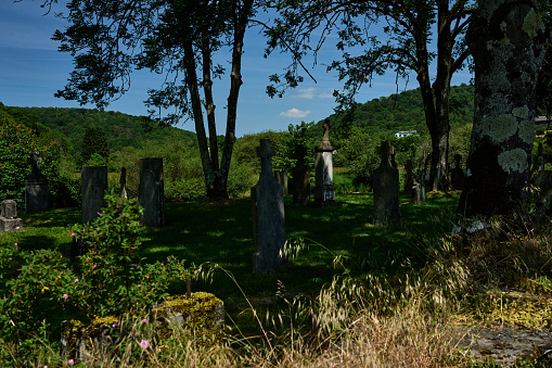 old cemetery of Mortehan, Betrix, Wallonia, Ardennes, Belgium