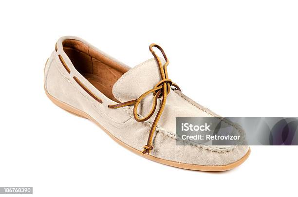 Schuh Für Herren Stockfoto und mehr Bilder von Moccasin - Moccasin, Weiß, Altertümlich