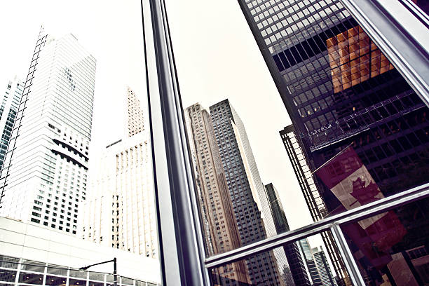 The Chicago Skylight from the top of the CTA transit headquarter. In Chicago, IL, USA on July 16, 2006