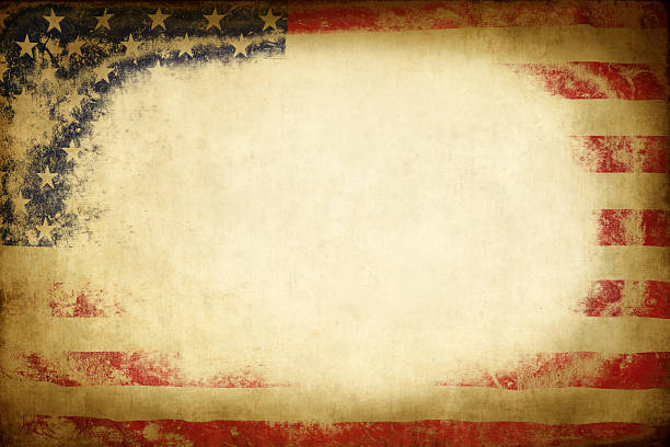 istock Grunge Paper With American Flag Frame 186769135