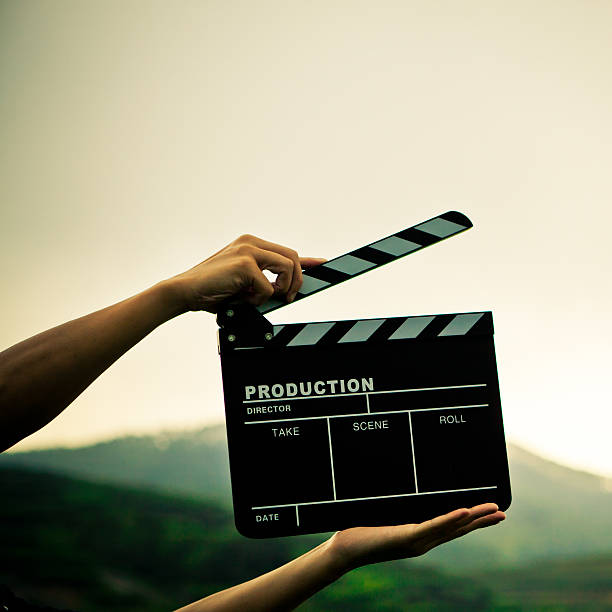 istock Close-up of director holding clapper board 186769155