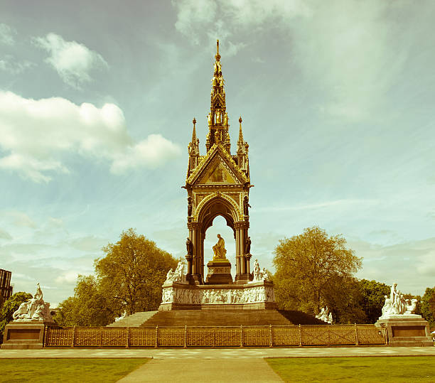 istock Retro looking Albert Memorial, London 186769855