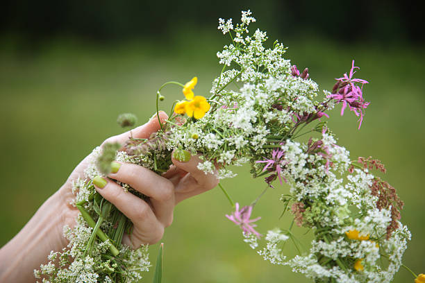 istock Woman holding a wreath 186769982