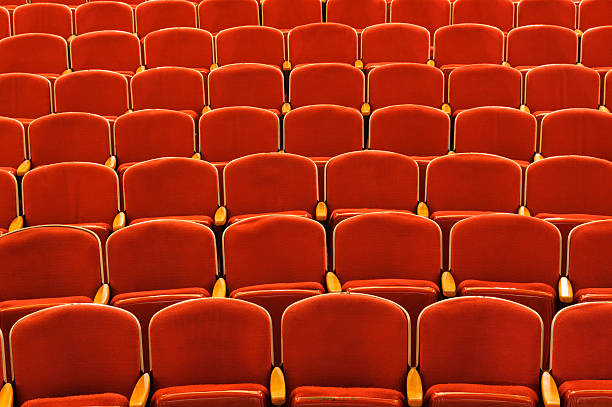 istock Empty Theater or Concert Hall Seats in Red 186770395