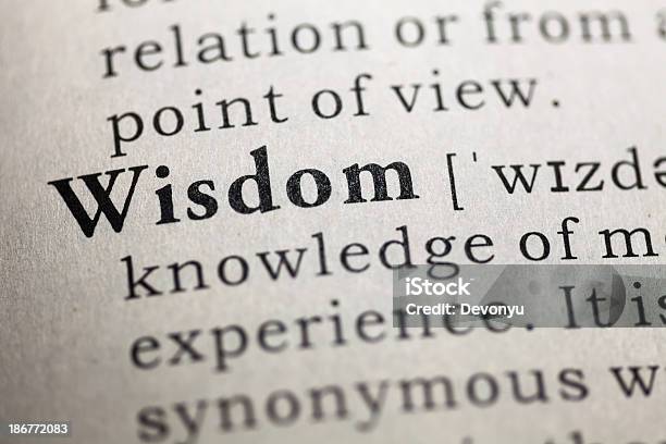 Wisdom Stock Photo - Download Image Now - Wisdom, Single Word, Close-up