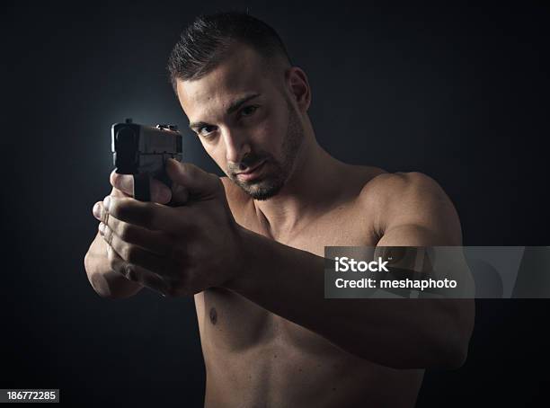 Man Pointing Gun Stock Photo - Download Image Now - Adult, Aiming, Anger -  iStock