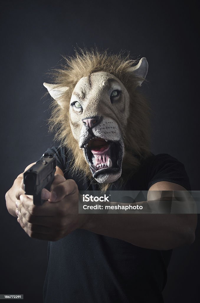強盗のライオンマスク - コントロールのロイヤリティフリーストックフォト