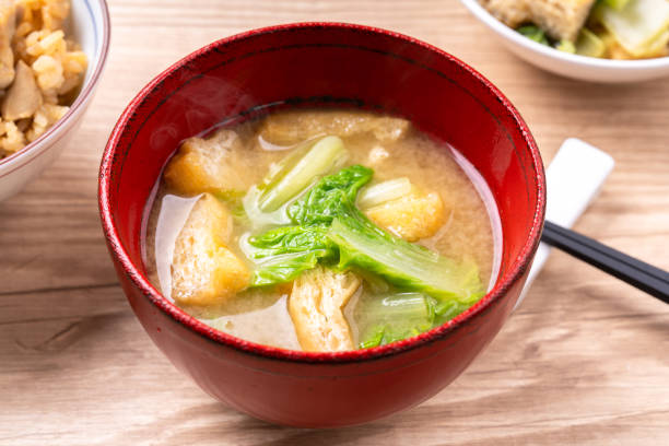 Shirona miso soup stock photo