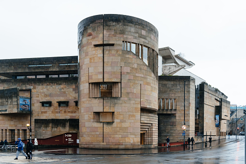 Edinburgh, UK - December 4, 2023: The National Museum of Scotland. It is a museum of Scottish history and culture