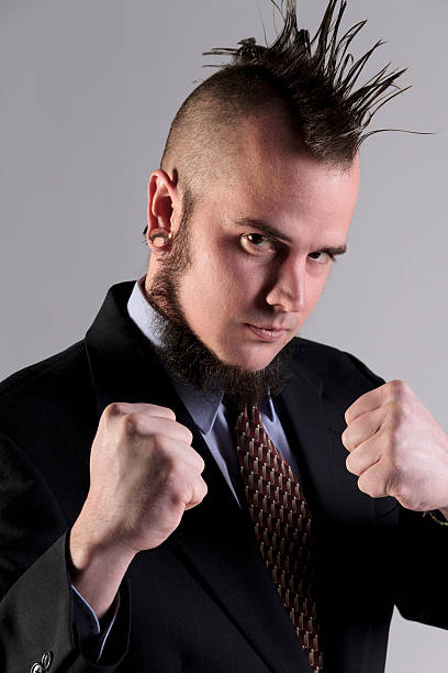 istock Nonconformist Businessman Ready for a Fight 186773168
